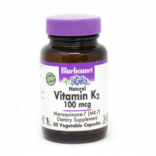 Вітаміни та мінерали Bluebonnet Nutrition Vitamin К2 100 mcg, 50 капсул Вітаміни та мінерали Bluebonnet Nutrition Vitamin К2 100 mcg, 50 капсул