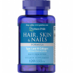 Вітаміни та мінерали Puritan's Pride Hair Skin and Nails Formula, 120 каплет