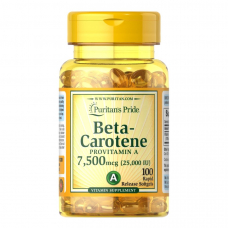 Вітаміни та мінерали Puritan's Pride Beta-Carotene 25000 IU, 100 капсул