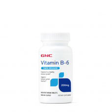 Вітаміни та мінерали GNC Vitamin B6 200 mg, 100 таблеток