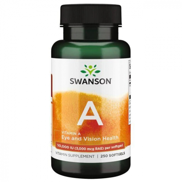 Вітаміни та мінерали Swanson Vitamin A 10000 IU, 250 капсул