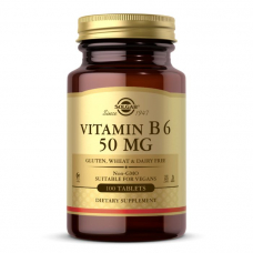 Вітаміни та мінерали Solgar Vitamin B6 50 mg, 100 таблеток Вітаміни та мінерали Solgar Vitamin B6 50 mg, 100 таблеток