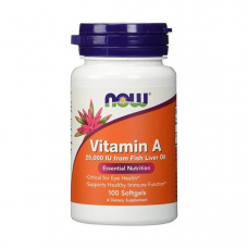 Вітаміни та мінерали NOW Vitamin A 25000 IU, 100 капсул Вітаміни та мінерали NOW Vitamin A 25000 IU, 100 капсул