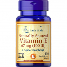 Вітаміни та мінерали Puritan's Pride Vitamin E 100 IU Naturally Sourced, 100 капсул Вітаміни та мінерали Puritan's Pride Vitamin E 100 IU Naturally Sourced, 100 капсул