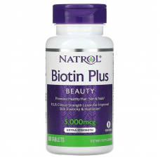 Вітаміни та мінерали Natrol Biotin 5000 mcg, 150 таблеток Вітаміни та мінерали Natrol Biotin 5000 mcg, 150 таблеток