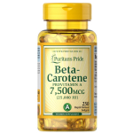 Вітаміни та мінерали Puritan's Pride Beta-Carotene 25000 IU, 250 капсул