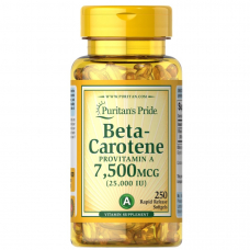 Вітаміни та мінерали Puritan's Pride Beta-Carotene 25000 IU, 250 капсул Вітаміни та мінерали Puritan's Pride Beta-Carotene 25000 IU, 250 капсул