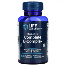 Вітаміни та мінерали Life Extension BioActive Complete B-Complex, 60 вегакапсул Вітаміни та мінерали Life Extension BioActive Complete B-Complex, 60 вегакапсул