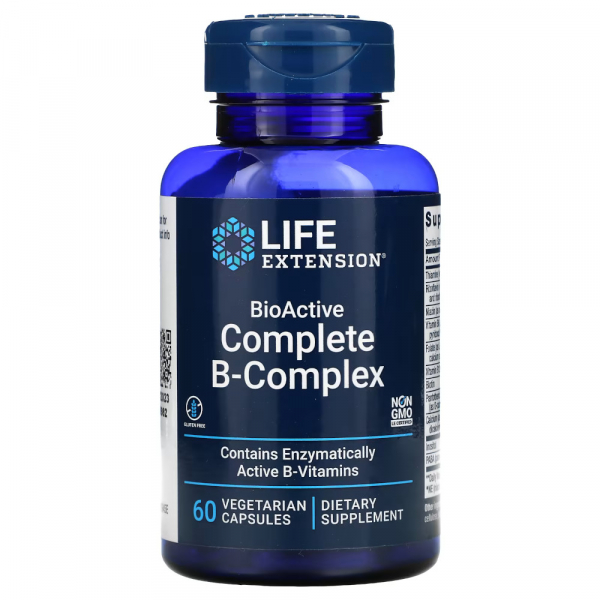 Вітаміни та мінерали Life Extension BioActive Complete B-Complex, 60 вегакапсул