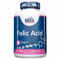 Вітаміни та мінерали Haya Labs Folic Acid 800 mcg, 250 таблеток Вітаміни та мінерали Haya Labs Folic Acid 800 mcg, 250 таблеток