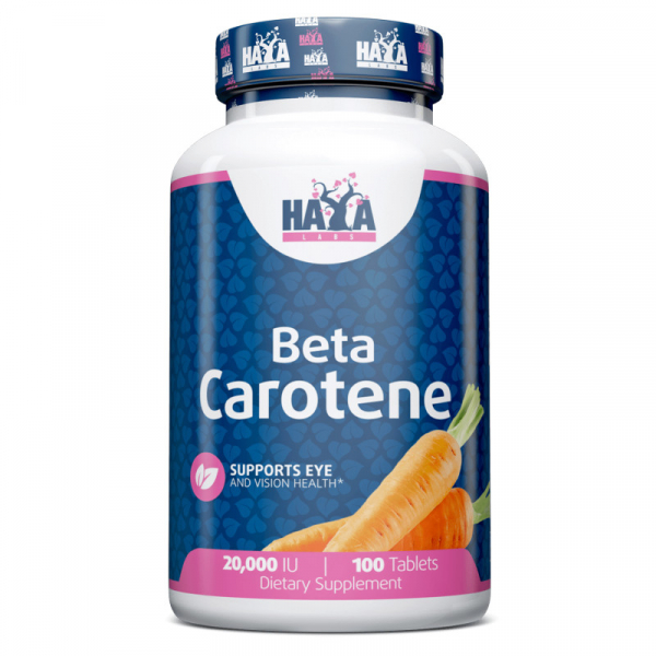 Вітаміни та мінерали Haya Labs Beta Carotene 20000 IU, 100 таблеток