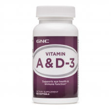 Вітаміни та мінерали GNC Vitamin A and D-3, 100 капсул Вітаміни та мінерали GNC Vitamin A and D-3, 100 капсул