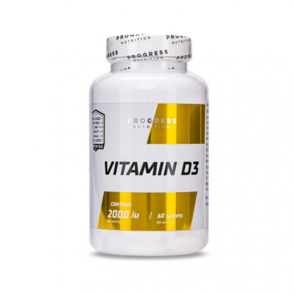 Вітаміни та мінерали Progress Nutrition Vitamin D3, 60 таблеток