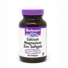 Вітаміни та мінерали Bluebonnet Nutrition Calcium Magnesium Zinc, 60 капсул