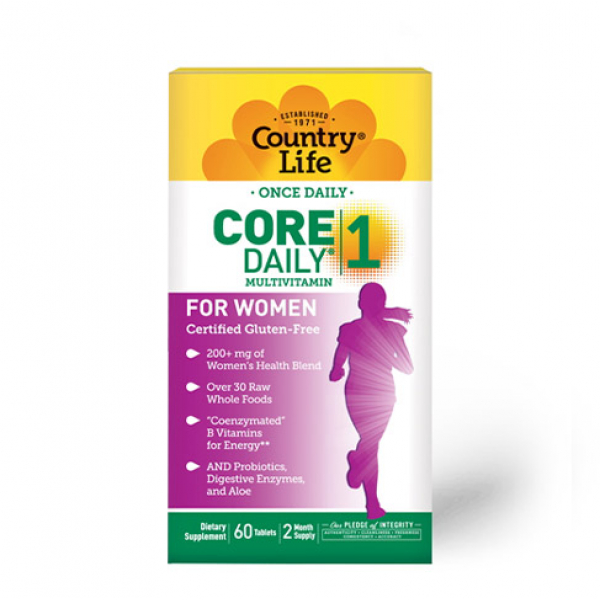 Витамины и минералы Country Life Core Daily-1 Multivitamins Women, 60 таблеток
