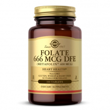 Вітаміни та мінерали Solgar Folate 666 mcg (Metafolin 400 mcg), 100 таблеток Вітаміни та мінерали Solgar Folate 666 mcg (Metafolin 400 mcg), 100 таблеток