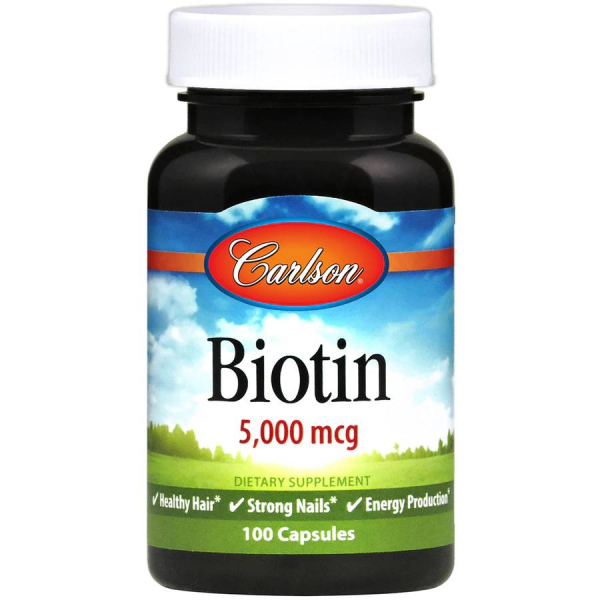 Вітаміни та мінерали Carlson Labs Biotin 5000 mcg, 100 капсул