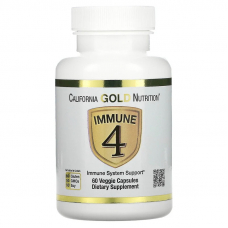 Вітаміни та мінерали California Gold Nutrition Immune 4, 60 вегакапсула Вітаміни та мінерали California Gold Nutrition Immune 4, 60 вегакапсула