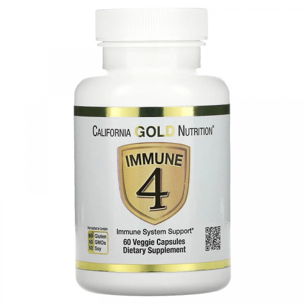Вітаміни та мінерали California Gold Nutrition Immune 4, 60 вегакапсула