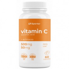 Вітаміни та мінерали Sporter Vitamin C + Echinacea, 60 капсул