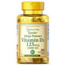 Вітаміни та мінерали Puritan's Pride Vitamin D3 5000 IU, 200 капсул