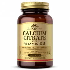 Вітаміни та мінерали Solgar Calcium Citrate with Vitamin D3, 60 таблеток