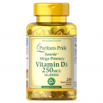 Вітаміни та мінерали Puritan's Pride Vitamin D3 10000 IU, 200 капсул