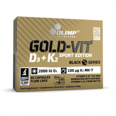 Вітаміни та мінерали Olimp Gold-Vit D3+K2 Sport Edition, 60 капсул Вітаміни та мінерали Olimp Gold-Vit D3+K2 Sport Edition, 60 капсул