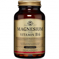 Вітаміни та мінерали Solgar Magnesium with Vitamin B6, 250 таблеток Вітаміни та мінерали Solgar Magnesium with Vitamin B6, 250 таблеток