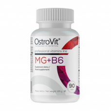 Вітаміни та мінерали OstroVit Mg+B6, 90 таблеток Вітаміни та мінерали OstroVit Mg+B6, 90 таблеток