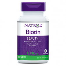 Вітаміни та мінерали Natrol Biotin 1000 mcg, 100 таблеток