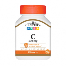 Вітаміни та мінерали 21st Century Vitamin C 500 mg, 110 таблеток Вітаміни та мінерали 21st Century Vitamin C 500 mg, 110 таблеток