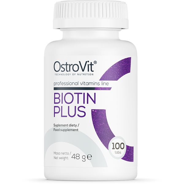 Вітаміни та мінерали OstroVit Biotin Plus, 100 таблеток