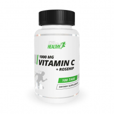 Вітаміни та мінерали Healthy by MST Vitamin C + Rosehips, 100 таблеток Вітаміни та мінерали Healthy by MST Vitamin C + Rosehips, 100 таблеток