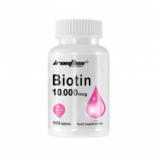 Вітаміни та мінерали IronFlex Biotin 10000 mcg, 100 таблеток Вітаміни та мінерали IronFlex Biotin 10000 mcg, 100 таблеток