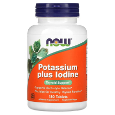 Вітаміни та мінерали NOW Potassium plus Iodine, 180 таблеток Вітаміни та мінерали NOW Potassium plus Iodine, 180 таблеток