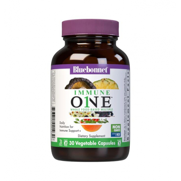 Вітаміни та мінерали Bluebonnet Immune One Whole Food-Based Multiple, 30 вегакапсул
