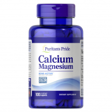Вітаміни та мінерали Puritan's Pride Calcium Magnesium, 100 каплет