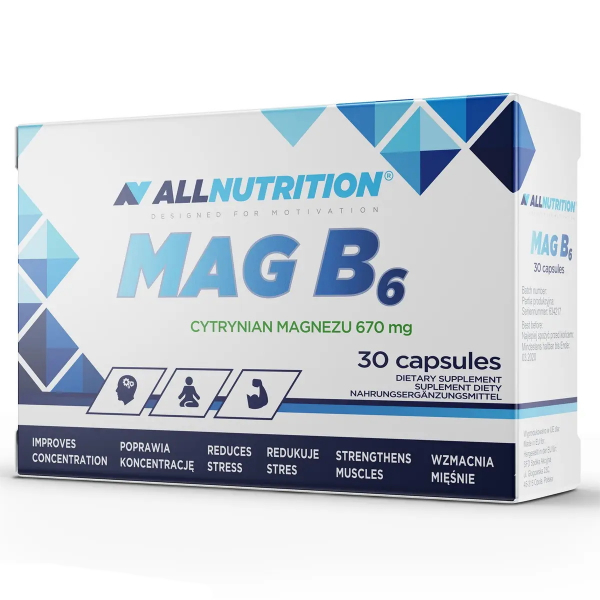 Вітаміни та мінерали AllNutrition Mag B6 Active, 30 капсул