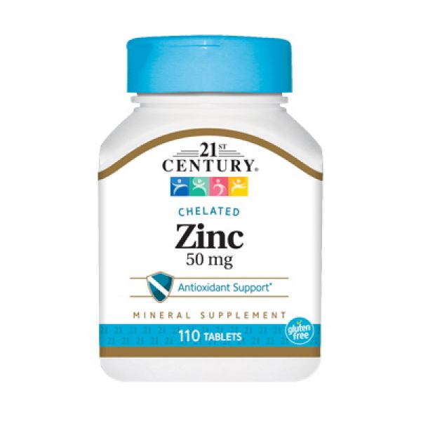Вітаміни та мінерали 21st Century Zinc 50 mg, 110 таблеток