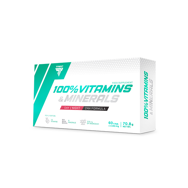 Вітаміни та мінерали Trec Nutrition 100% Vitamins & Minerals, 60 капсул