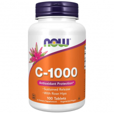 Вітаміни та мінерали NOW Vitamin C-1000, 100 таблеток Вітаміни та мінерали NOW Vitamin C-1000, 100 таблеток