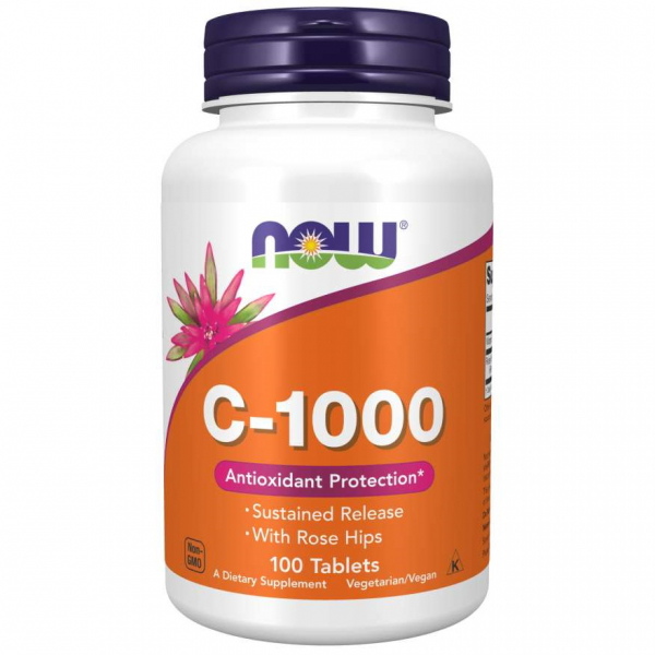 Вітаміни та мінерали NOW Vitamin C-1000, 100 таблеток