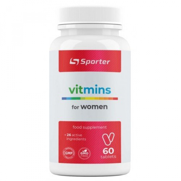 Вітаміни та мінерали Sporter Vitmins for Women, 60 таблеток