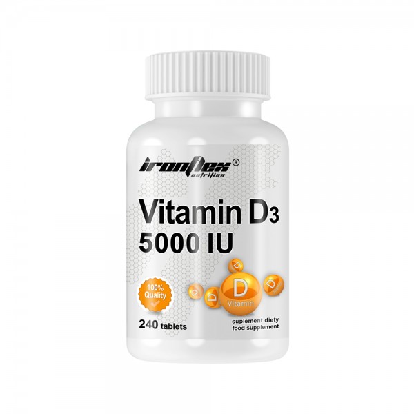 Вітаміни та мінерали IronFlex Vitamin D3 5000, 240 таблеток