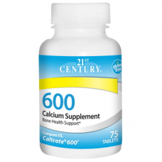 Вітаміни та мінерали 21st Century Calcium 600, 75 таблеток
