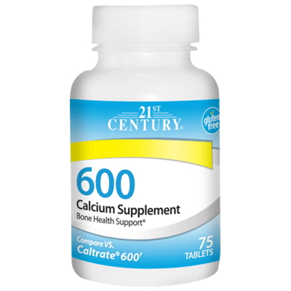 Вітаміни та мінерали 21st Century Calcium 600, 75 таблеток