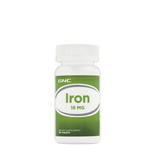 Вітаміни та мінерали GNC Iron 18 mg, 100 таблеток