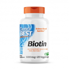 Вітаміни та мінерали Doctor's Best Biotin 5000 mcg, 120 вегакапсул