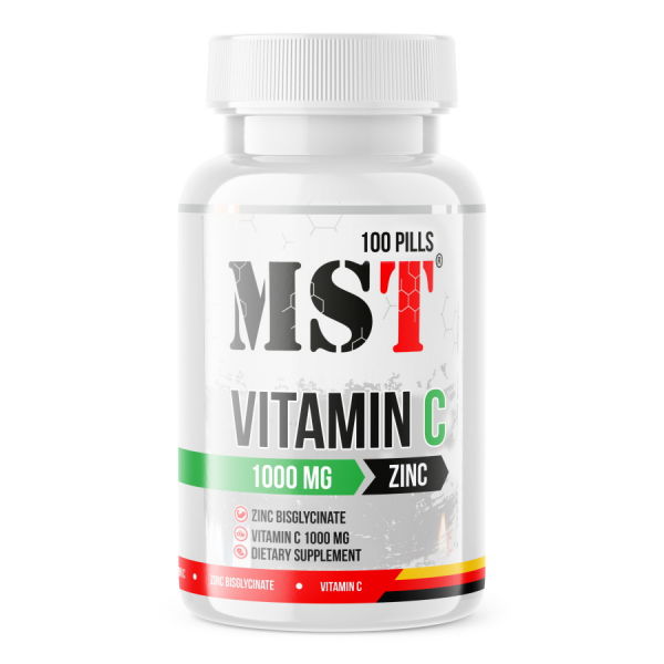 Вітаміни та мінерали MST Vitamin C + Zinc, 100 таблеток